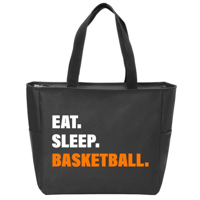 Eat Sleep Basketball Zip Tote Bag