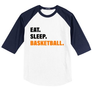 Eat Sleep Basketball Baseball Sleeve Shirt