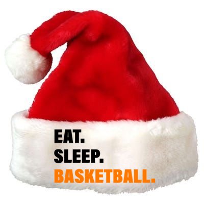 Eat Sleep Basketball Premium Christmas Santa Hat