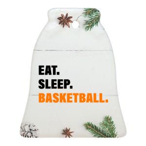 Eat Sleep Basketball Ceramic Bell Ornament