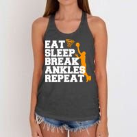 Eat Sleep Break Ankles Repeat Women's Knotted Racerback Tank