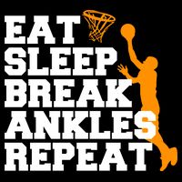 Eat Sleep Break Ankles Repeat Women's Knotted Racerback Tank