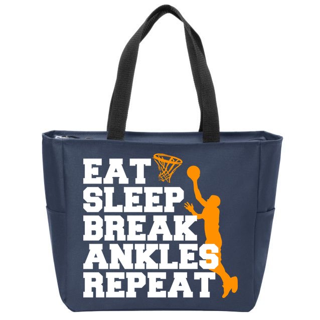 Eat Sleep Break Ankles Repeat Zip Tote Bag