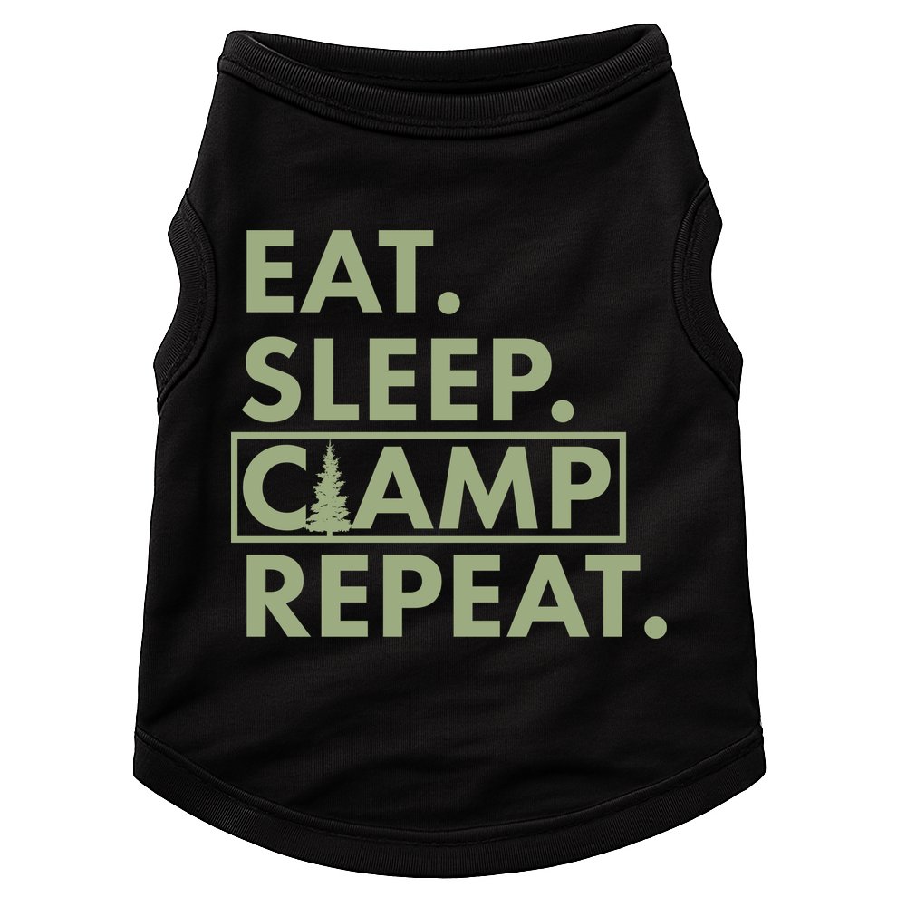 Eat Sleep Camp Repeat Camping Fan Doggie Tank