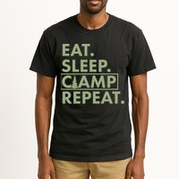Eat Sleep Camp Repeat Camping Fan Tall T-Shirt