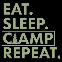 Eat Sleep Camp Repeat Camping Fan Tall T-Shirt