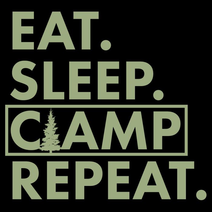 Eat Sleep Camp Repeat Camping Fan Tall T-Shirt