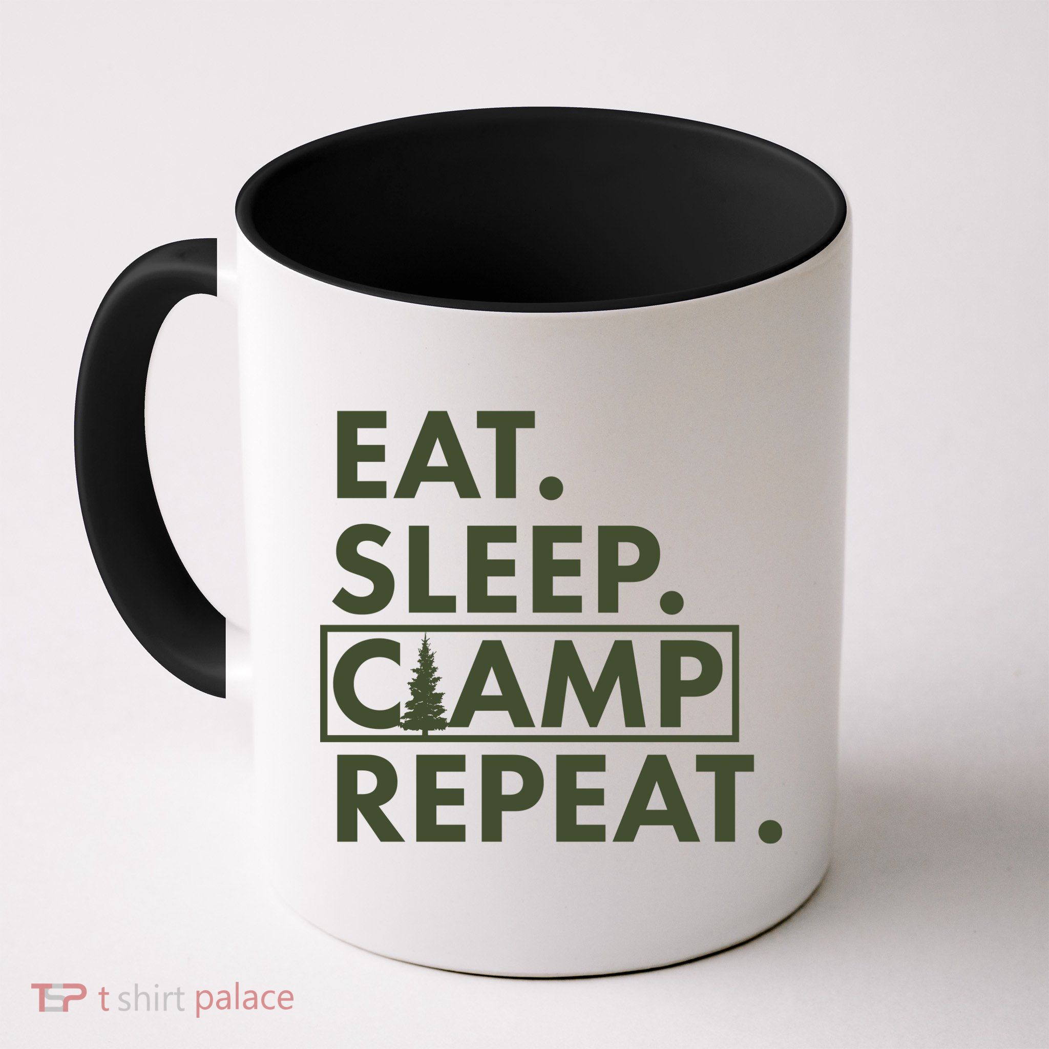 Eat Sleep Camp Repeat Camping Fan Mug
