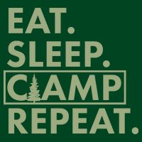 Eat Sleep Camp Repeat Camping Fan Cooling Performance Crew T-Shirt