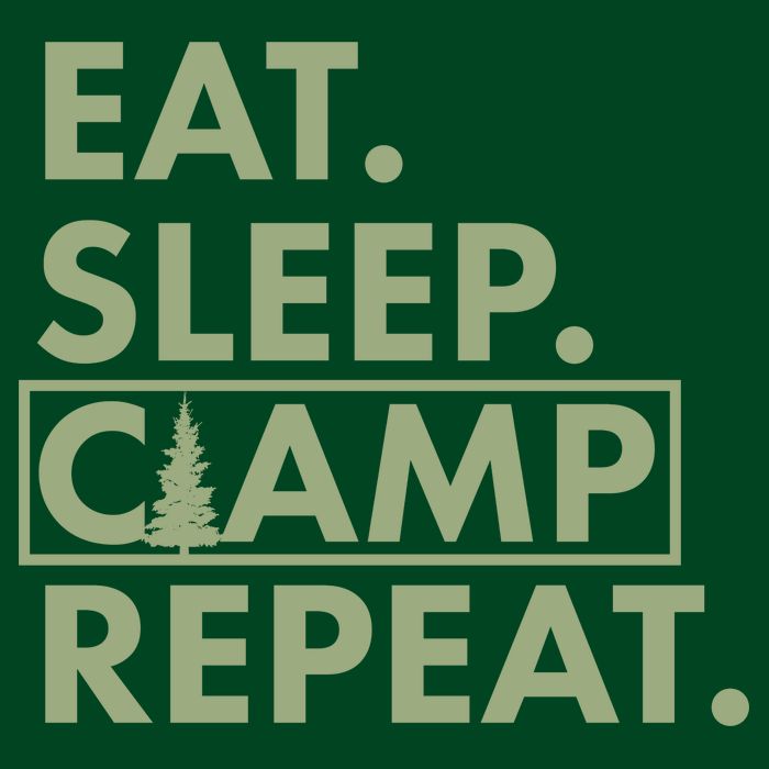 Eat Sleep Camp Repeat Camping Fan Cooling Performance Crew T-Shirt