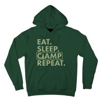 Eat Sleep Camp Repeat Camping Fan Hoodie