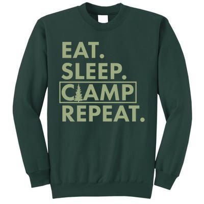 Eat Sleep Camp Repeat Camping Fan Sweatshirt