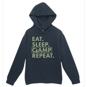 Eat Sleep Camp Repeat Camping Fan Urban Pullover Hoodie