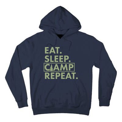 Eat Sleep Camp Repeat Camping Fan Tall Hoodie