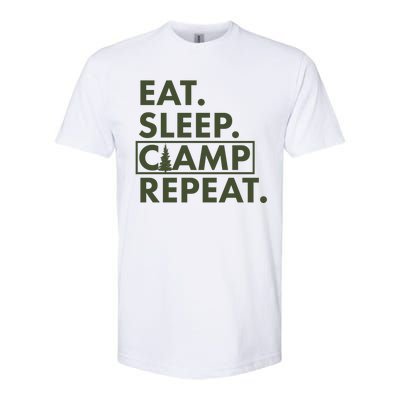 Eat Sleep Camp Repeat Camping Fan Softstyle® CVC T-Shirt