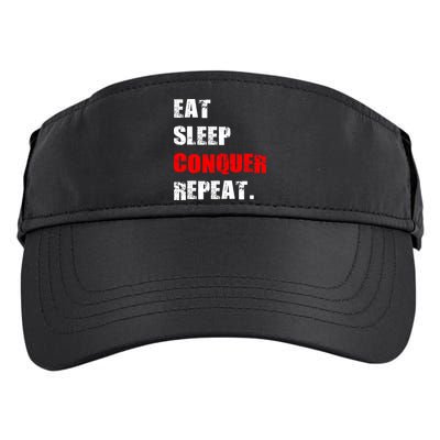 Eat Sleep Conquer Repeat Adult Drive Performance Visor