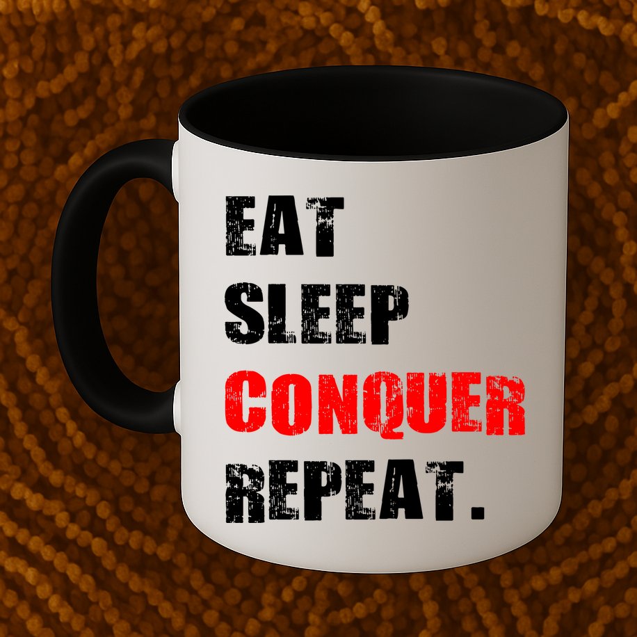 Eat Sleep Conquer Repeat Mug
