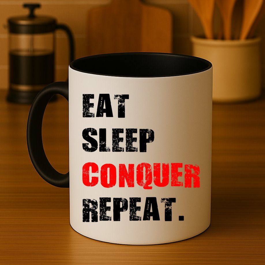 Eat Sleep Conquer Repeat Mug