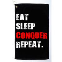 Eat Sleep Conquer Repeat Golf Towel