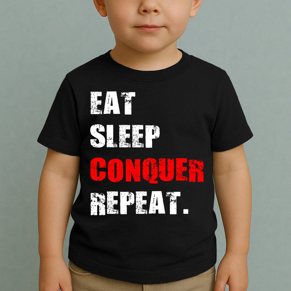 Eat Sleep Conquer Repeat Toddler T-Shirt
