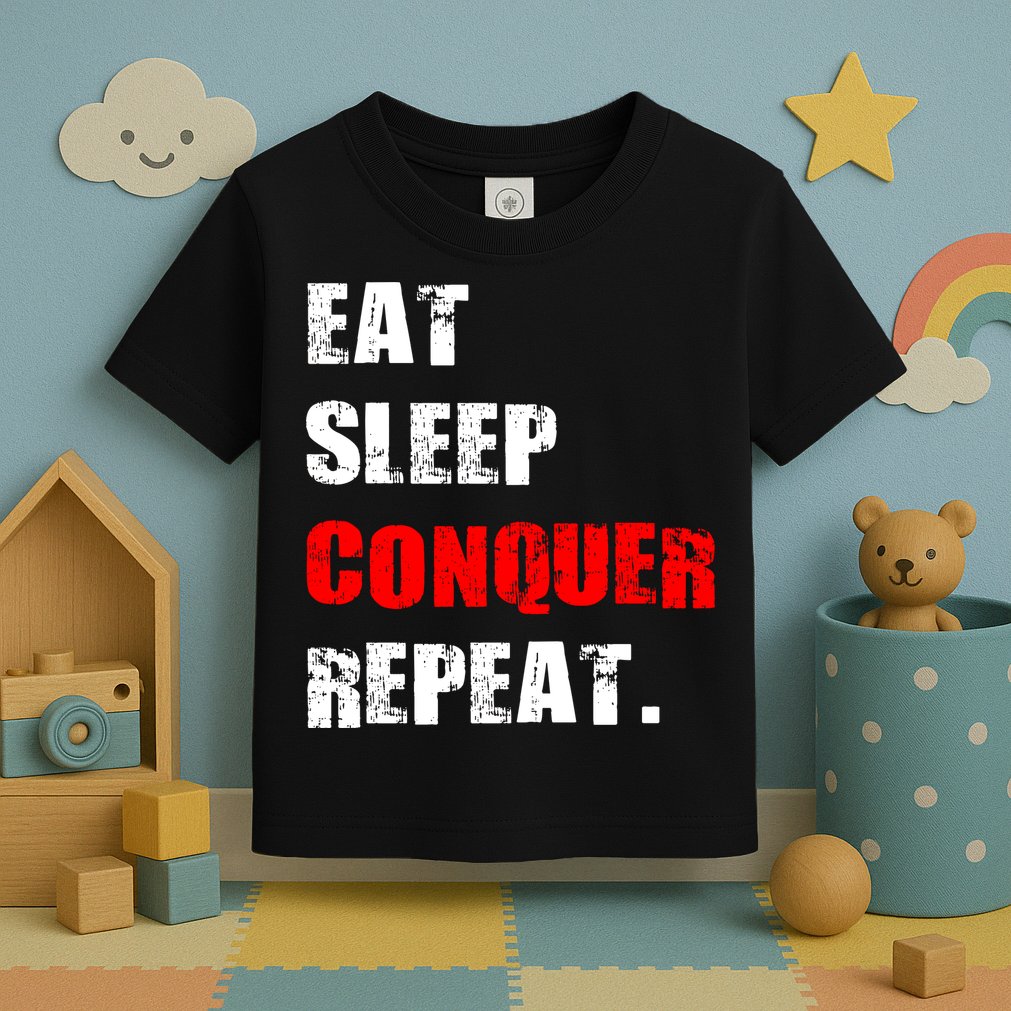 Eat Sleep Conquer Repeat Toddler T-Shirt