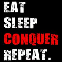 Eat Sleep Conquer Repeat Women's Knotted Racerback Tank