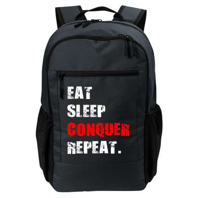 Eat Sleep Conquer Repeat Daily Commute Backpack