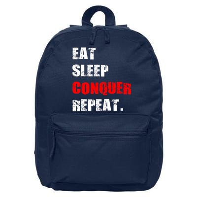 Eat Sleep Conquer Repeat 16 in Basic Backpack