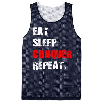 Eat Sleep Conquer Repeat Mesh Reversible Basketball Jersey Tank