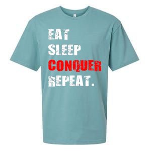 Eat Sleep Conquer Repeat Sueded Cloud Jersey T-Shirt