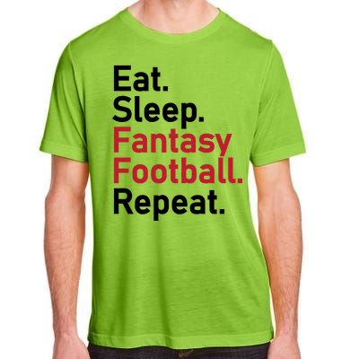 Eat Sleep Fantasy Football Repeat Adult ChromaSoft Performance T-Shirt