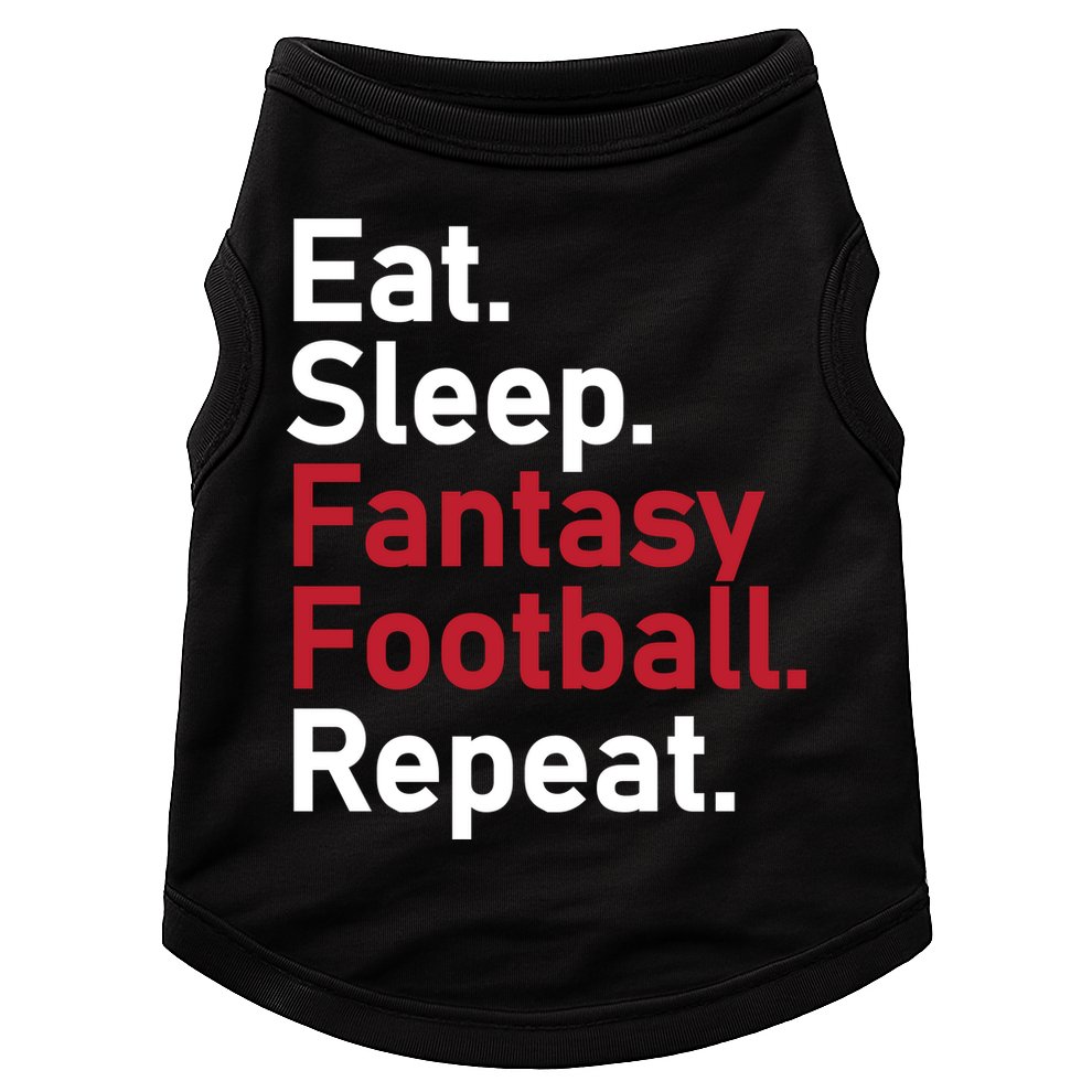 Eat Sleep Fantasy Football Repeat Doggie Tank
