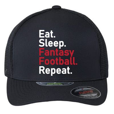 Eat Sleep Fantasy Football Repeat Flexfit Unipanel Trucker Cap