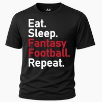 Eat Sleep Fantasy Football Repeat Cooling Performance Crew T-Shirt