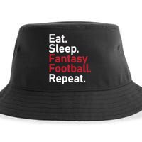 Eat Sleep Fantasy Football Repeat Sustainable Bucket Hat