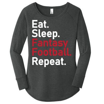 Eat Sleep Fantasy Football Repeat Women's Perfect Tri Tunic Long Sleeve Shirt