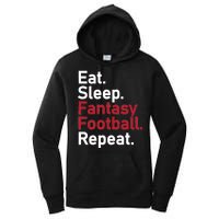 Eat Sleep Fantasy Football Repeat Women's Pullover Hoodie