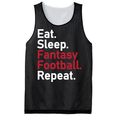 Eat Sleep Fantasy Football Repeat Mesh Reversible Basketball Jersey Tank