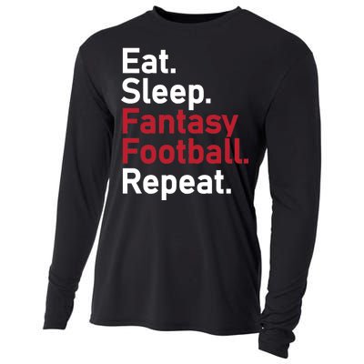 Eat Sleep Fantasy Football Repeat Cooling Performance Long Sleeve Crew