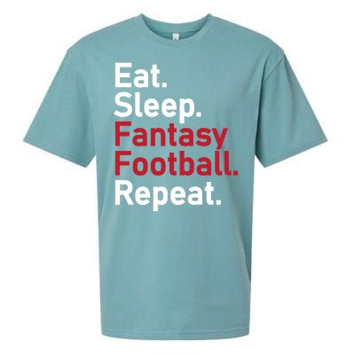 Eat Sleep Fantasy Football Repeat Sueded Cloud Jersey T-Shirt