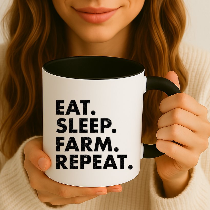 Eat Sleep Farm Repeat Mug