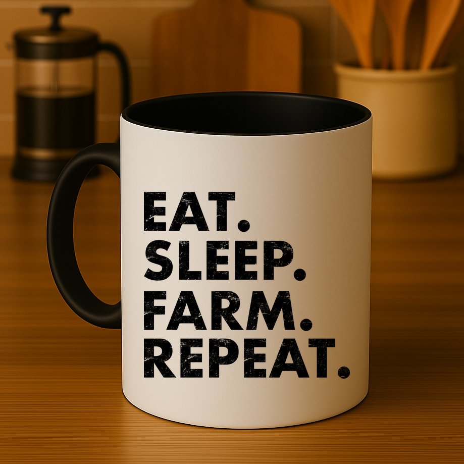 Eat Sleep Farm Repeat Mug