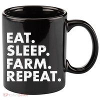 Eat Sleep Farm Repeat 11oz C Handle Ceramic Mug
