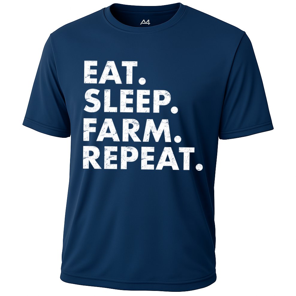 Eat Sleep Farm Repeat Cooling Performance Crew T-Shirt