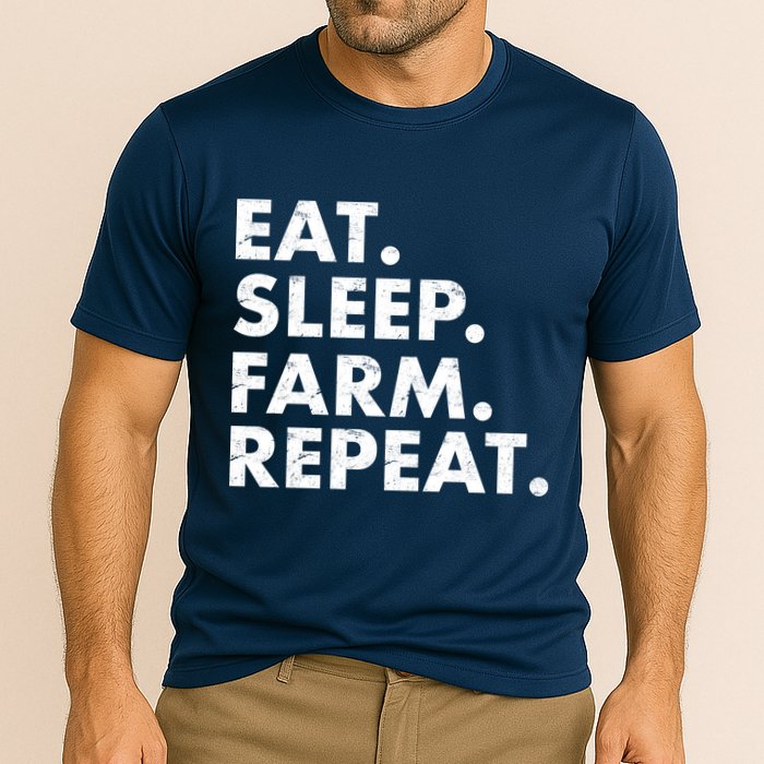 Eat Sleep Farm Repeat Cooling Performance Crew T-Shirt