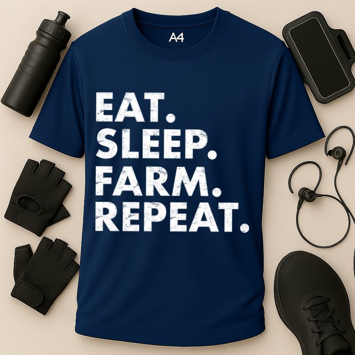 Eat Sleep Farm Repeat Cooling Performance Crew T-Shirt