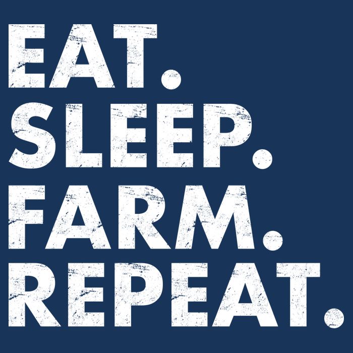 Eat Sleep Farm Repeat Drawstring Bag