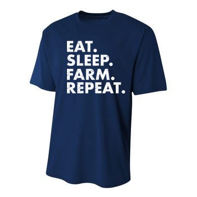 Eat Sleep Farm Repeat Youth Performance Sprint T-Shirt