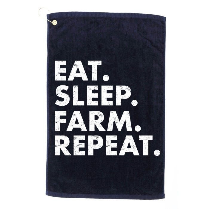 Eat Sleep Farm Repeat Golf Towel