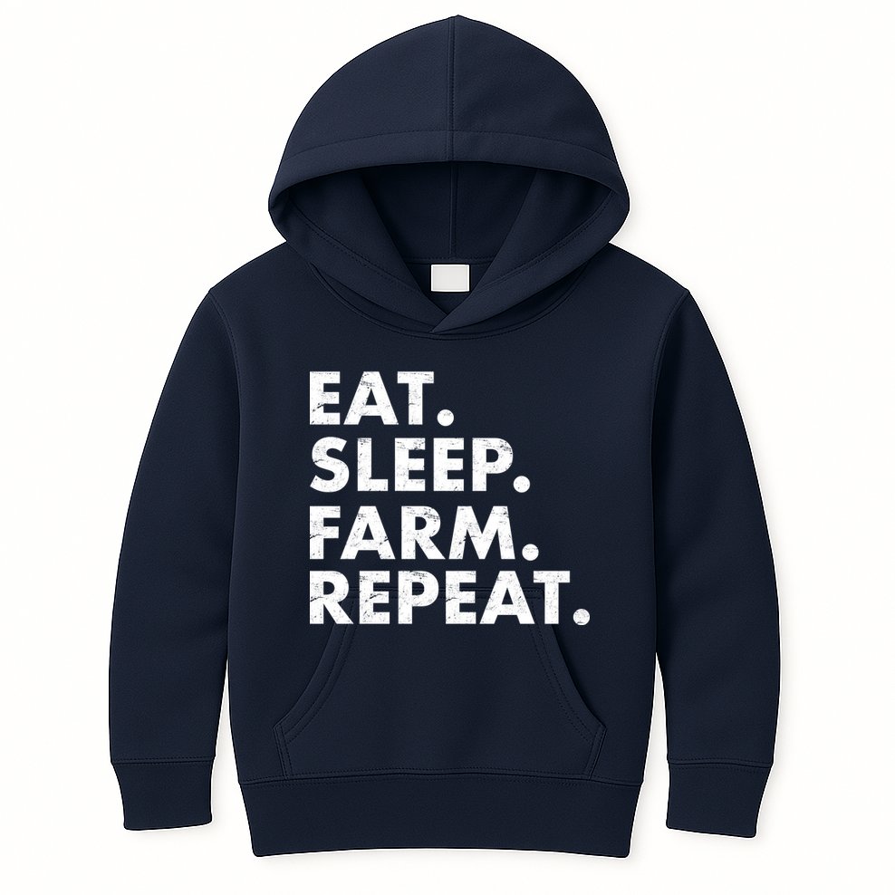 Eat Sleep Farm Repeat Kids Hoodie